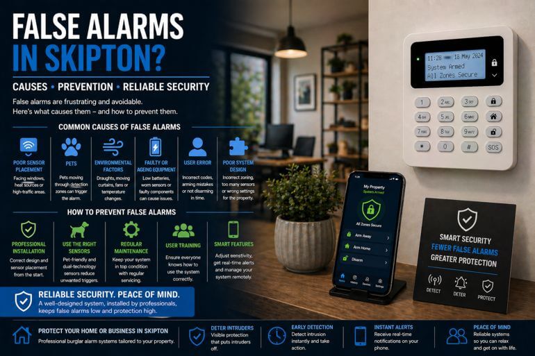 Burglar Alarms in Skipton: What Are the Most Common Causes of False Alarms — and How Do You Prevent Them?