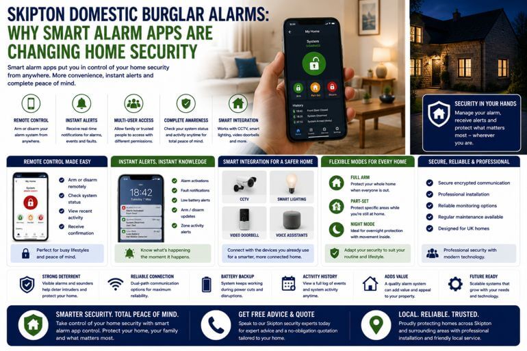 Skipton Domestic Burglar Alarms: Why Smart Alarm Apps Are Changing Home Security