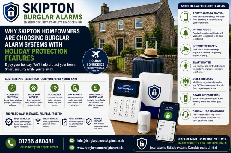 Why Skipton Homeowners Are Choosing Burglar Alarm Systems With Holiday Protection Features
